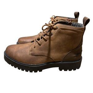 Steve Madden Connery Brown Boots Lace Up Military Work Combat Boots - W Size 8